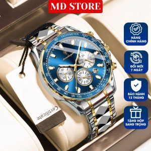 Đồng Hồ Nam Thời Trang, Máy Nhật Chống Nước, Kính Sapphire M28