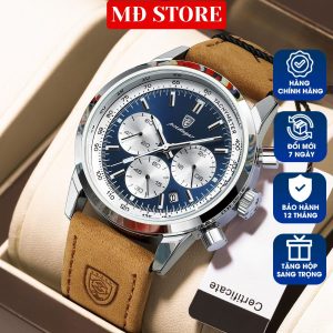 Đồng Hồ Nam Cao Cấp Chống Nước Dây Da Thật Kính Sapphire Chống Xước M32