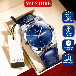Đồng Hồ Nam Cao Cấp Chống Nước Dây Da Thật Kính Sapphire Chống Xước M38